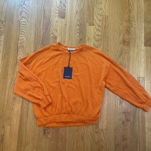 Stelen ribbed orange light sweatshirt new with tags
